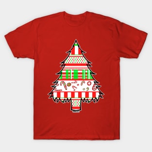 Christmas Busy Stripes T-Shirt